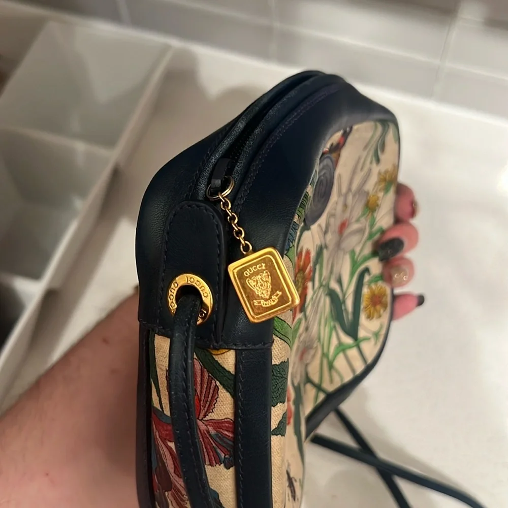 Gucci Vintage Small Flower Pattern Canvas Shoulder bag japan exclusive - Picture 7 of 10